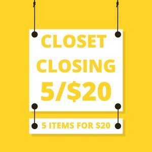 5 FOR 20 DOLLAR SALE! 100'S OF ITEMS
